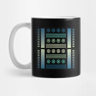 “Dimensional Information (1)” - V.3 Blue/Green - (Geometric Art) (Dimensions) - Doc Labs Mug